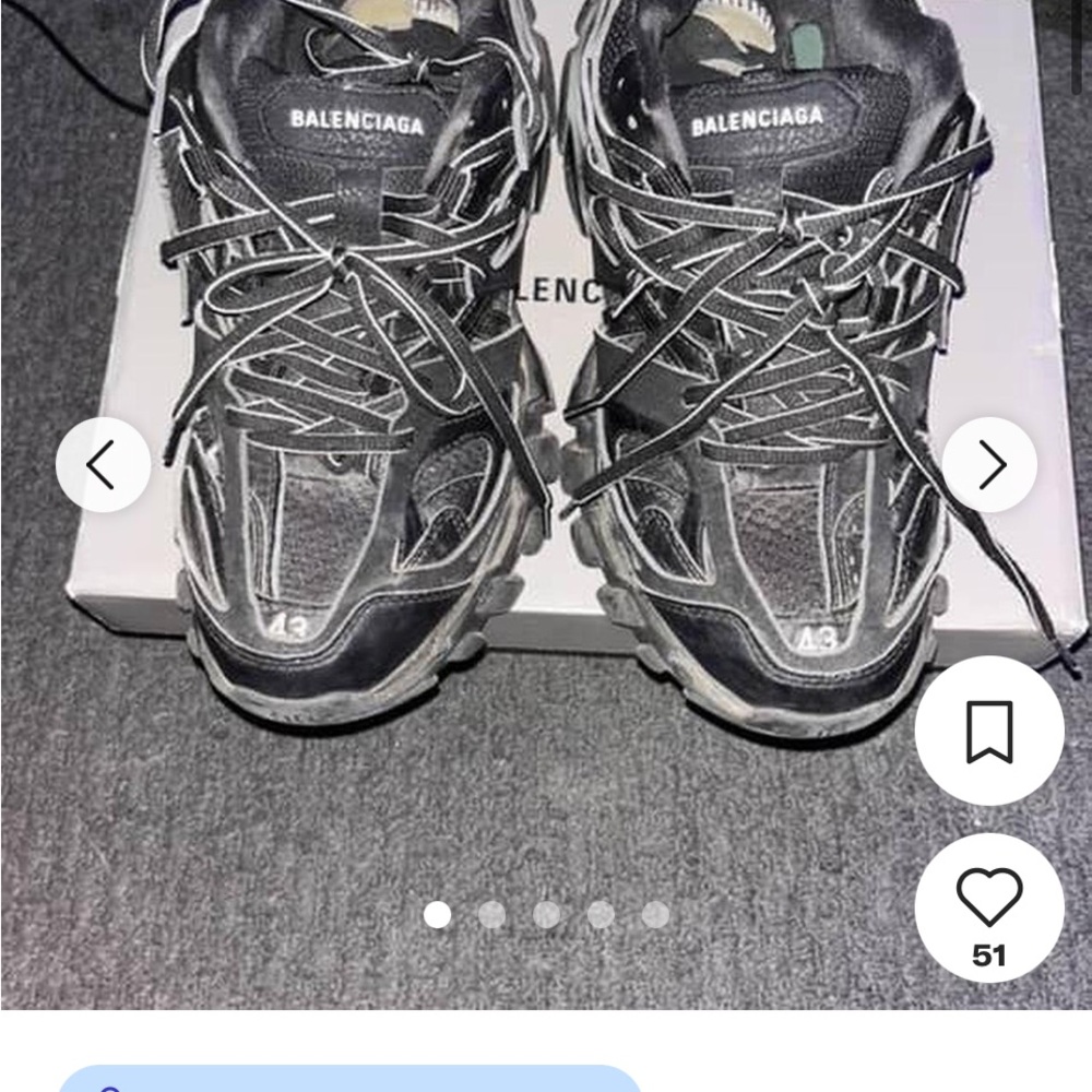 Balenciaga Charcoal Athletic Shoes